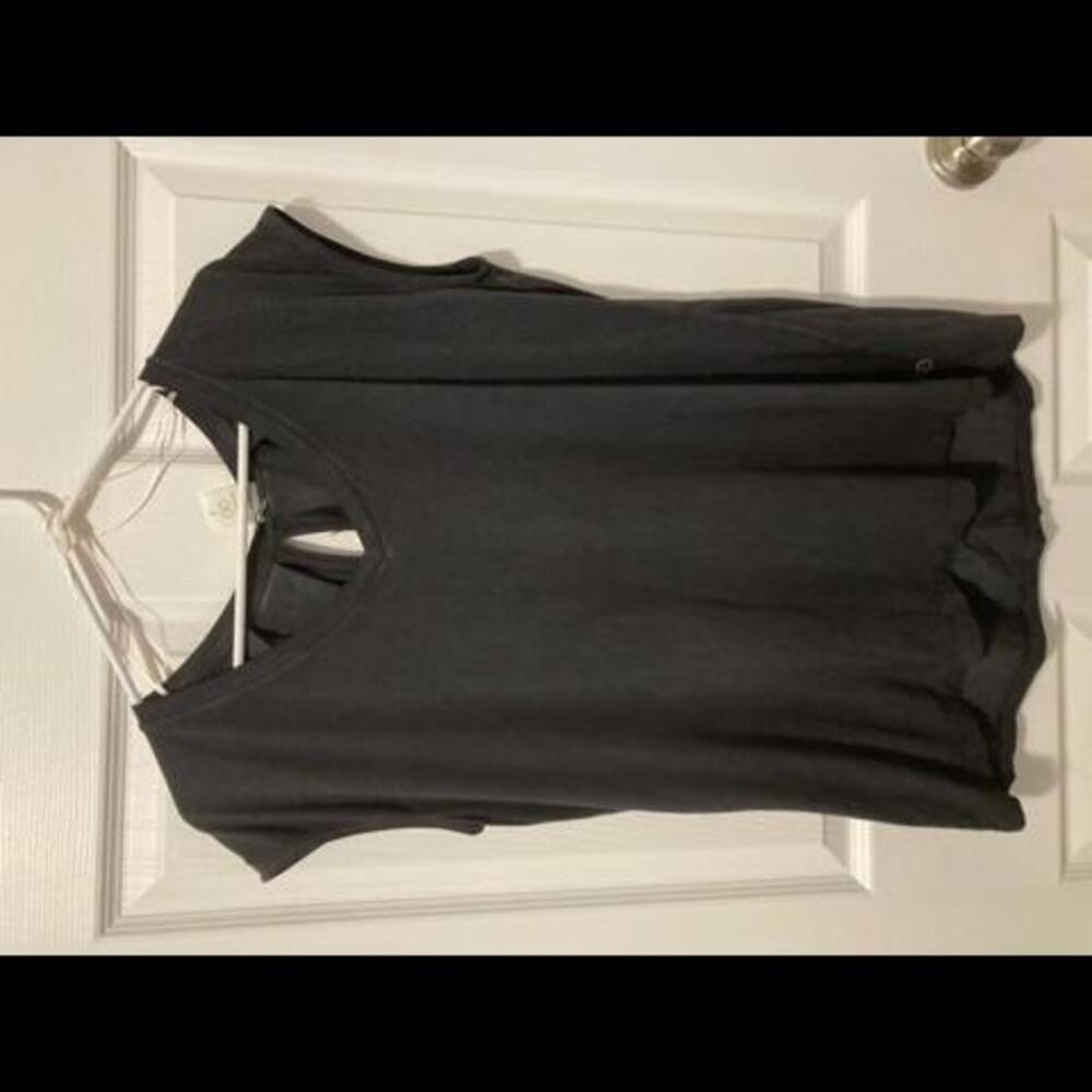 Calia Women's Pleat Back SS Tee Caviar (Black) Size Large NWT